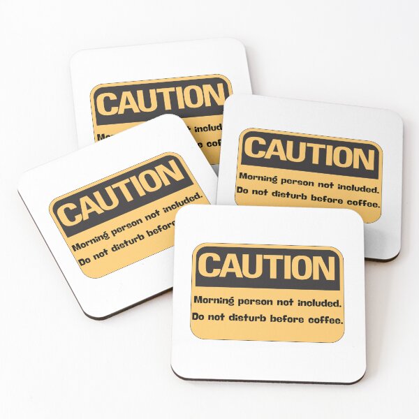 Item preview, caution morning person designed and sold by clickandmagic.