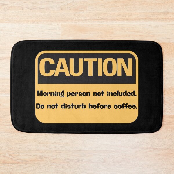Item preview, caution morning person designed and sold by clickandmagic.