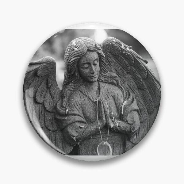 Item preview, Photo of a praying angel statue in the cemetery  designed and sold by OzzyluArt.