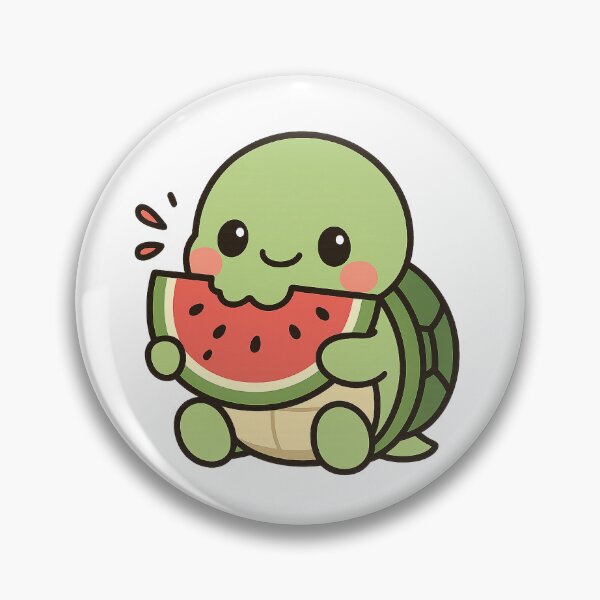 Item preview, Juicy Watermelon Turtle Sticker designed and sold by Tripconic.