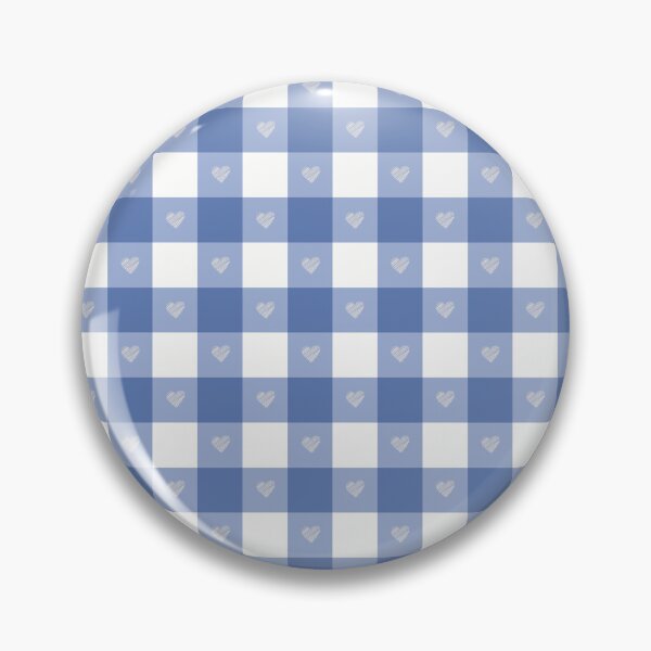Item preview, Blue gingham with white fuzzy hearts designed and sold by jebsicka.