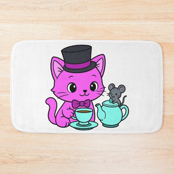 Item preview, Kitty Tea Party - Color - Dark Pink designed and sold by AngelMiette.