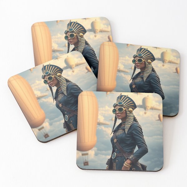 Item preview, Futuristic steampunk seshat between hot air balloons and airships designed and sold by VidyoeDesigns67.