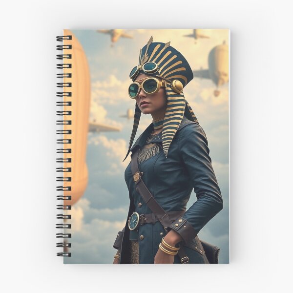 Item preview, Futuristic steampunk seshat between hot air balloons and airships designed and sold by VidyoeDesigns67.
