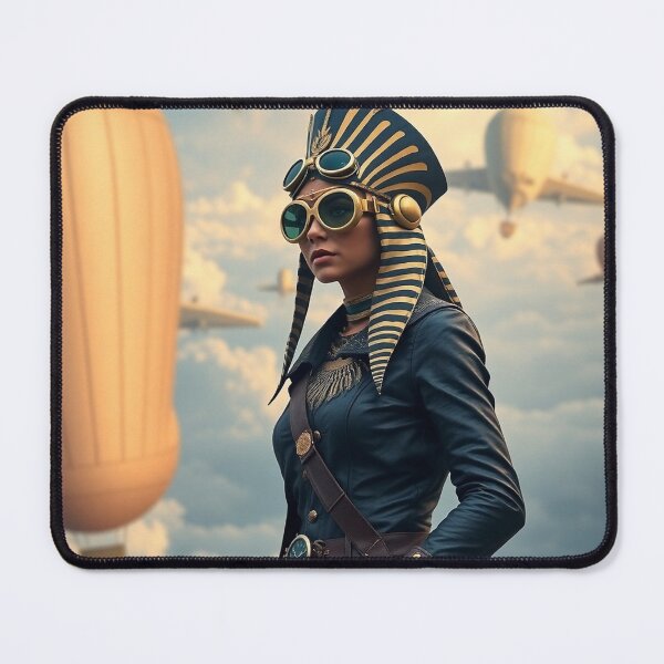 Item preview, Futuristic steampunk seshat between hot air balloons and airships designed and sold by VidyoeDesigns67.