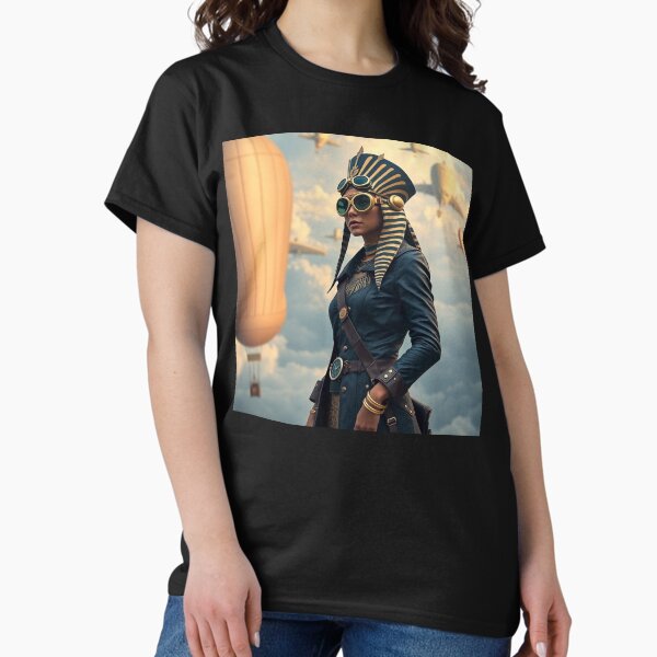 Item preview, Futuristic steampunk seshat between hot air balloons and airships designed and sold by VidyoeDesigns67.