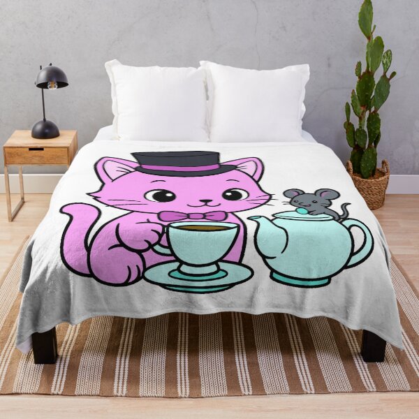 Item preview, Kitty Tea Party - Color - Pink designed and sold by AngelMiette.