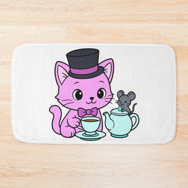 Item preview, Kitty Tea Party - Color - Pink designed and sold by AngelMiette.