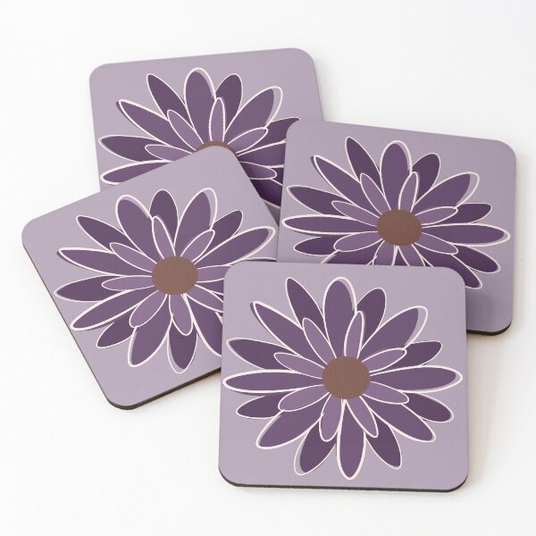 Artikelvorschau, Aubergine Dream Wildflower Daisy | Aubergine Noir Botanisches Doodle entworfen und verkauft von Olitvia.