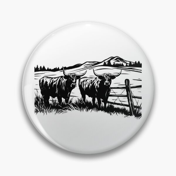 Item preview, Highland Cow Farm Cattle Rustic Barn Ranch Fence Heifer designed and sold by inkoutninja.