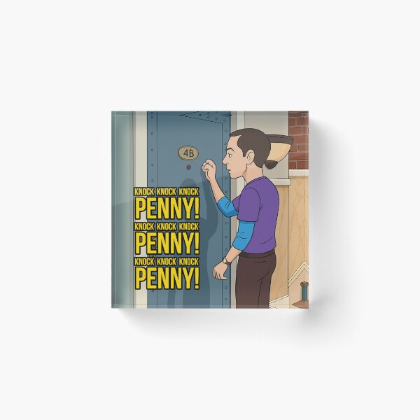 Item preview, Funny Knock Knock Penny Meme - Big Bang Theory Parody Art designed and sold by Greemo03.