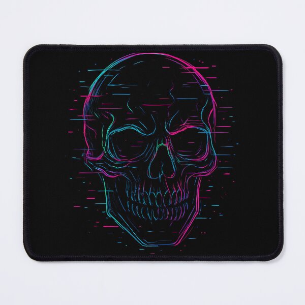 Item preview, Neon Glitch Skull – Cyber Horror Vibes designed and sold by DeadFrame.