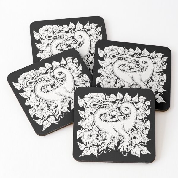Item preview, Floral Medieval Dragon Drawing designed and sold by Arcane Orchid.
