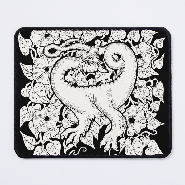 Item preview, Floral Medieval Dragon Drawing designed and sold by Arcane Orchid.