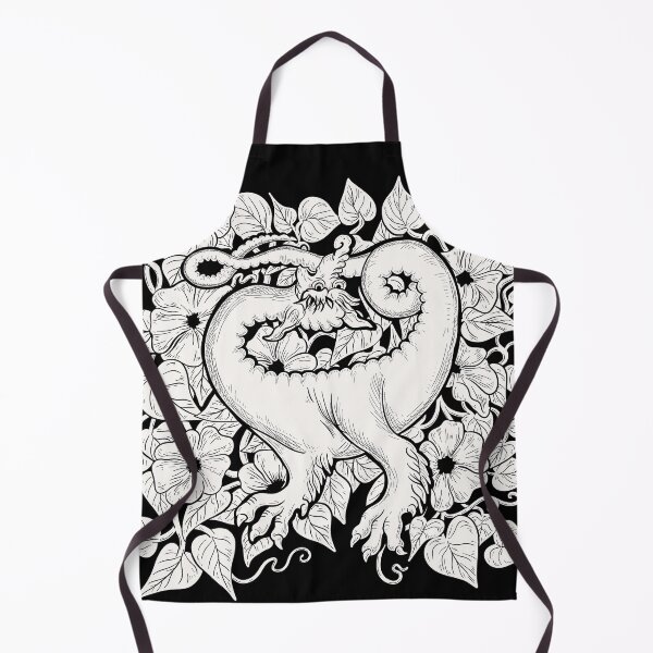 Item preview, Floral Medieval Dragon Drawing designed and sold by Arcane Orchid.