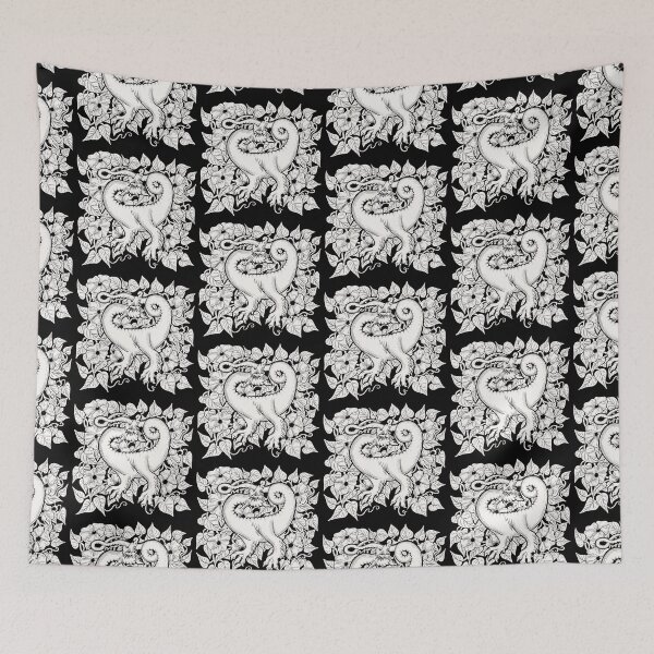Item preview, Floral Medieval Dragon Drawing designed and sold by Arcane Orchid.