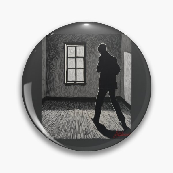 Artikelvorschau, „Silhouette der Einsamkeit: Noir Mystery Portrait“ entworfen und verkauft von Artisticanvas.