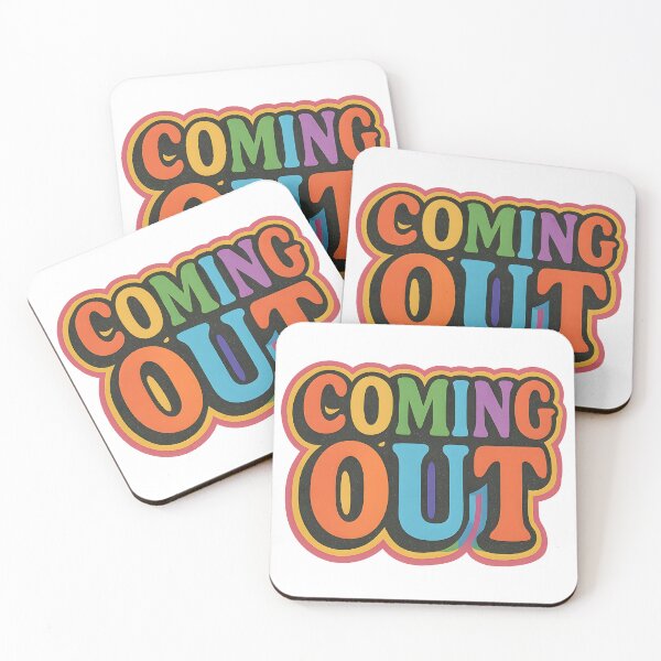 Item preview, Coming Out – Bold Rainbow Typography designed and sold by Haus Of Sin.
