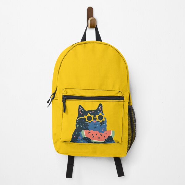 Item preview, Kawaii Summer Cat Series – Watermelon & Sunglasses – Yellow designed and sold by Ticat-DesignStudio.