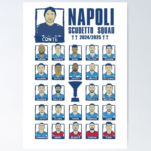 Item preview, NAPOLI SCUDETTO SQUAD 2025 designed and sold by samukusam.