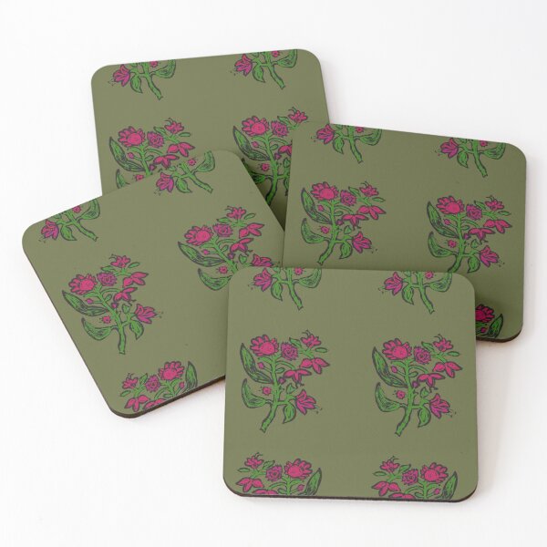 Item preview, Rustic block style floral, Olive designed and sold by ncxadair.