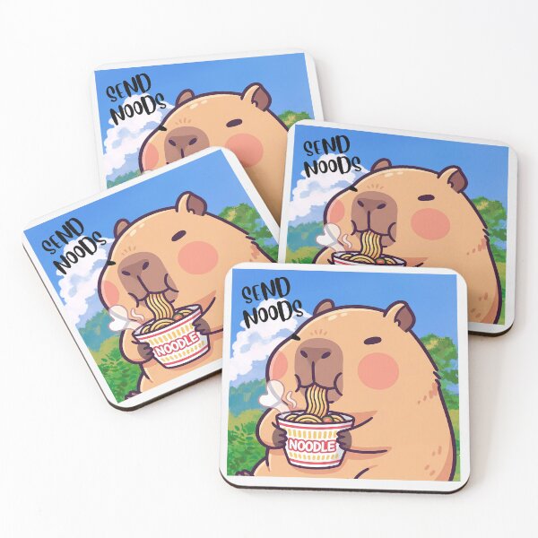 Item preview, Send Noods - Capybara Eating Instant Noodle designed and sold by The magic  Yellow bus.
