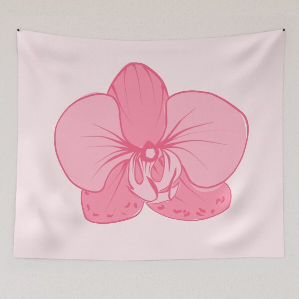Artikelvorschau, Hellrosa Orchidee Wildblume | Kräftiges Magenta Botanisches Blüten-Doodle entworfen und verkauft von Olitvia.