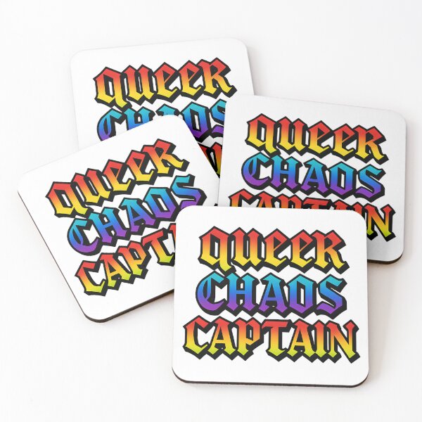 Item preview, Queer Chaos Captain – Bold Rainbow Typography designed and sold by Haus Of Sin.
