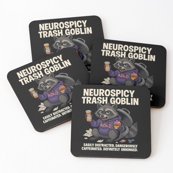 Item preview, Neurospicy Trash Goblin – ADHD Chaos Raccoon Design designed and sold by TrashCultSupply.