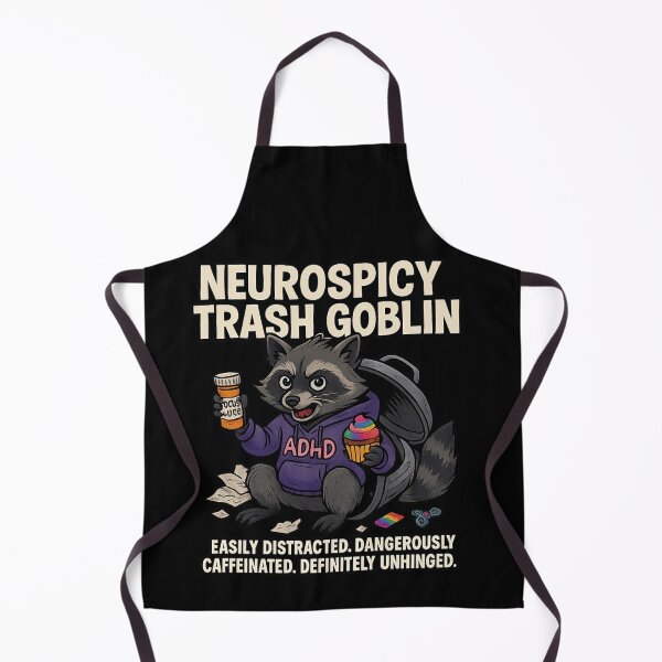 Item preview, Neurospicy Trash Goblin – ADHD Chaos Raccoon Design designed and sold by TrashCultSupply.