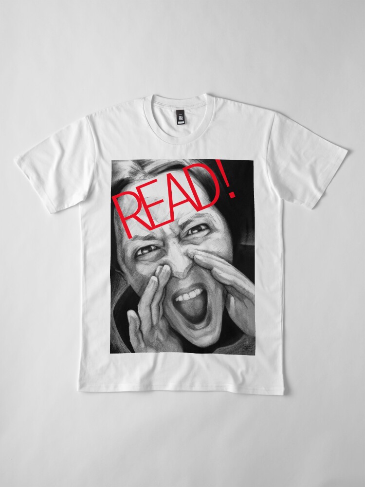 Imagen 4 de 6, Camiseta premium con la obra Victoria Contreras Flores READ!, diseñada y vendida por VictoriaCF.