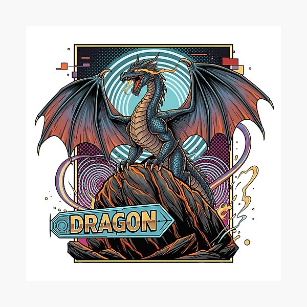 Item preview, Pop Style Winged Beast Ancient Dragon designed and sold by JonelleTshirts.