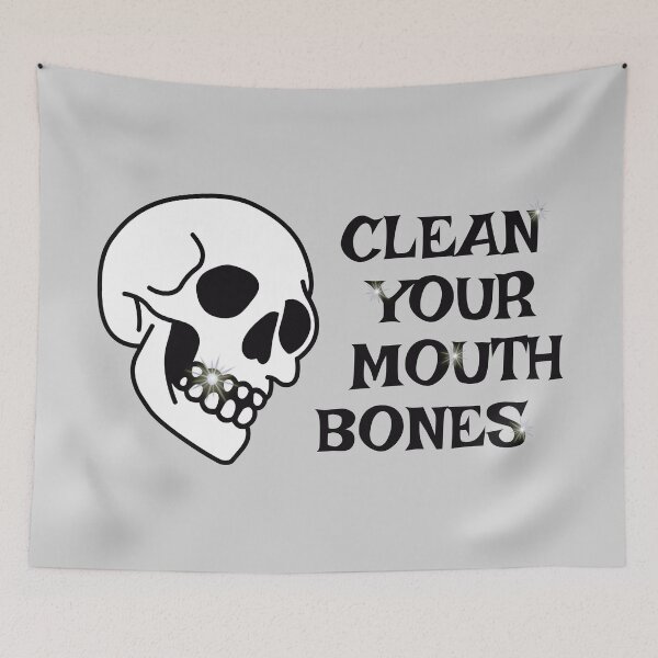 Item preview, Clean Your Mouth Bones - Black designed and sold by SleeplessStitch.