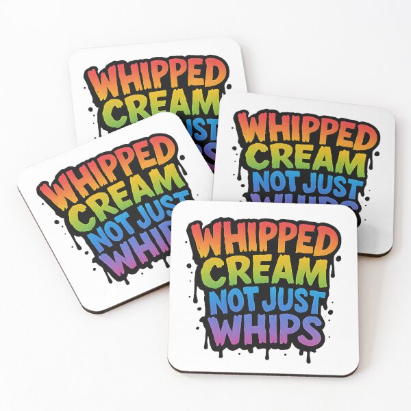 Item preview, Whipped Cream Not Just Whips – Rainbow Text Art designed and sold by Haus Of Sin.