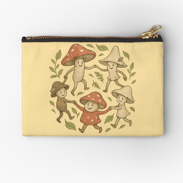 Item preview, Fungi Folk – Whimsical Mushroom Circle designed and sold by Planthem.
