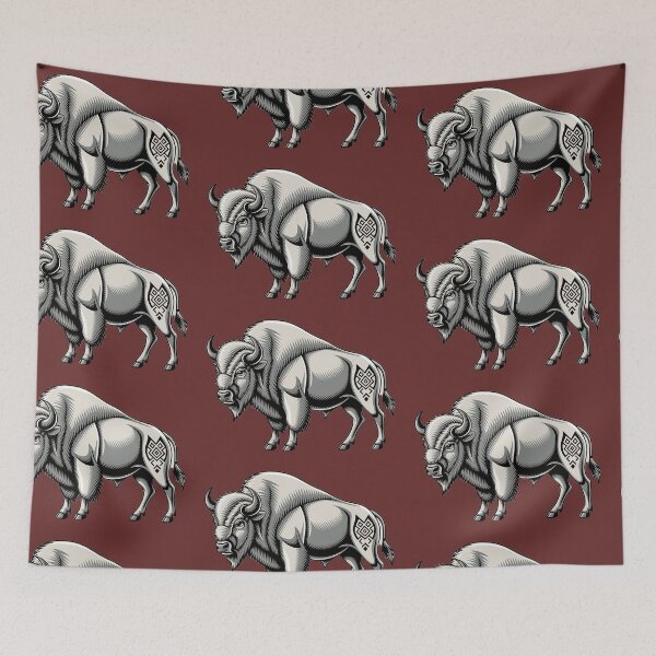 Item preview, Tribal Buffalo #1 designed and sold by Interrupt Art.