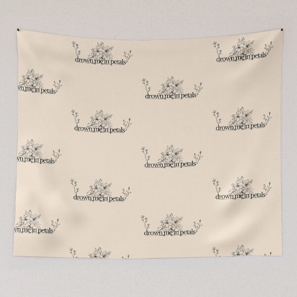 Item preview, "Drown Me In Petals" Elegant Floral Line Art designed and sold by cherrytheory.