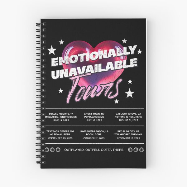 Artikelvorschau, Emotional Unavailable Tour – Lustiges Trennungsreise-Design entworfen und verkauft von Honominu.
