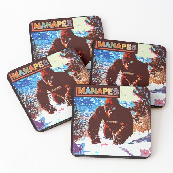 Item preview, retro style Bigfoot, manape, sasquatch designed and sold by TheManApes.