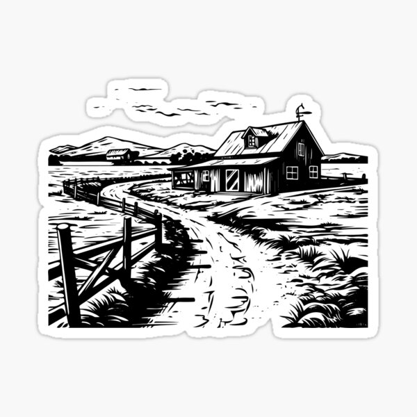 Item preview, Rustic Barn Farm Rural Ranch Old Fence Wood Gate Plank Country  designed and sold by inkoutninja.