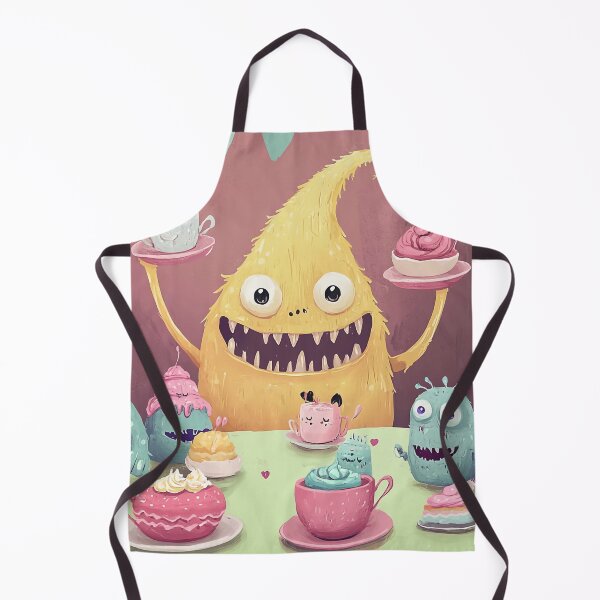 Item preview, Cute Monster Tea Party – Whimsical Dessert & Creature Illustration designed and sold by PaintbrushPlace.