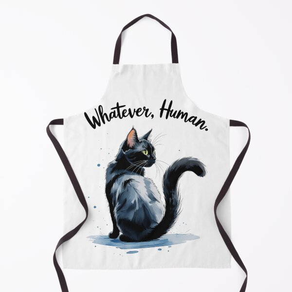 Item preview, Whatever, Human – Black Cat Attitude Watercolor Doodle designed and sold by jubileejungle.