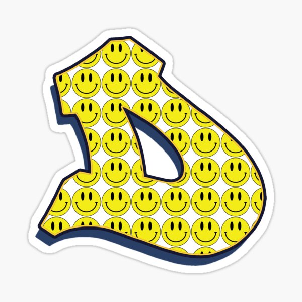 Letter D - Smile Sticker