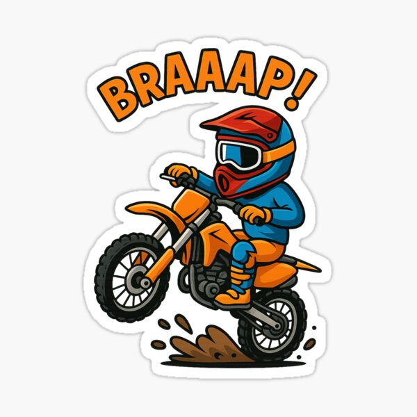 Item preview, BRAAAP – Cool MX Dirt Bike Gift for Kids Who Love Riding designed and sold by Kempworx Art.