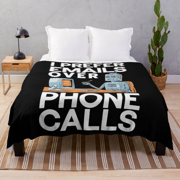 Artikelvorschau, E-Mails über Telefonanrufe Geek Humor entworfen und verkauft von Bliss Find And Design.