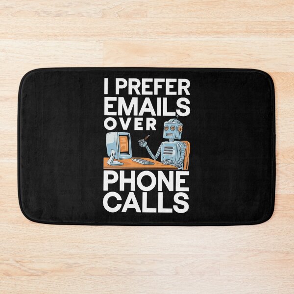 Item preview, Emails Over Phone Calls Geek Humor designed and sold by Bliss Find And Design.