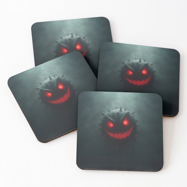 Item preview, Horror Smiley | Glowing Red-Eyed Monster in the Fog designed and sold by NovaProArt.