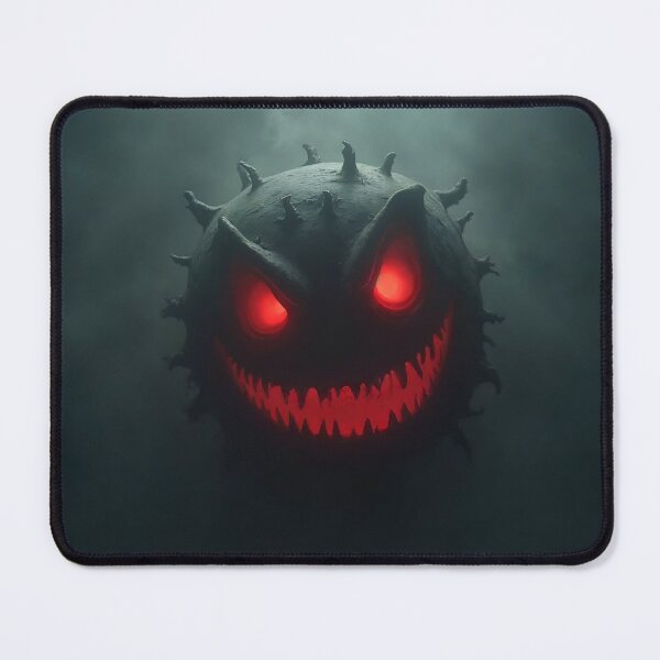 Item preview, Horror Smiley | Glowing Red-Eyed Monster in the Fog designed and sold by NovaProArt.