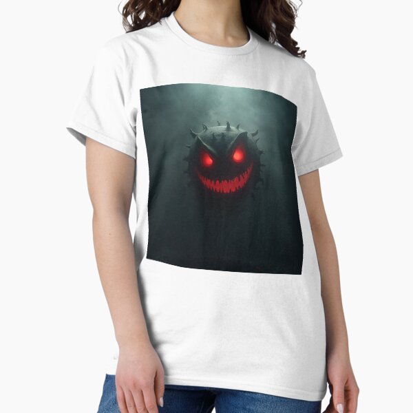Item preview, Horror Smiley | Glowing Red-Eyed Monster in the Fog designed and sold by NovaProArt.