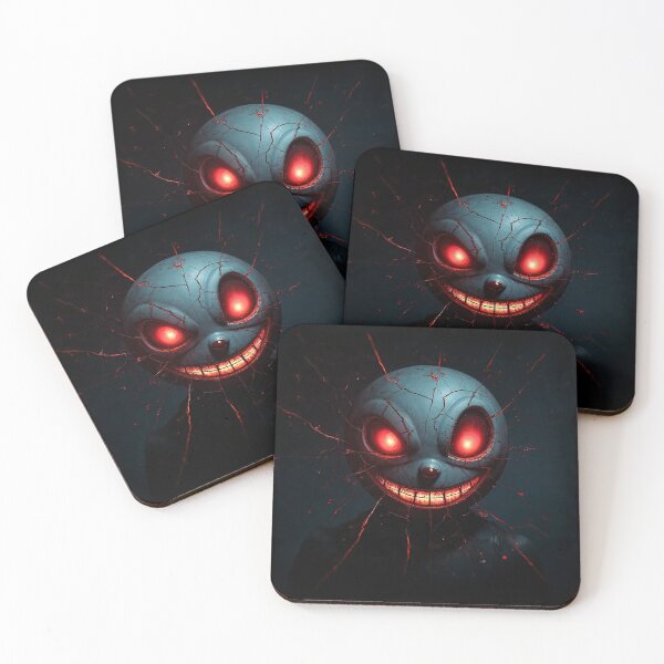 Item preview, Creepy Red Eyes Smiley | Cartoon Horror Monster  designed and sold by NovaProArt.